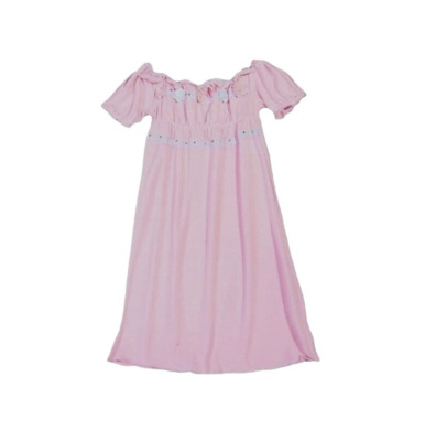 Платье Mia розовое трикотажное с розочками