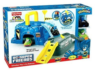Набор Little People Super Friends Batman Wheelies Play Go Batcave Playset