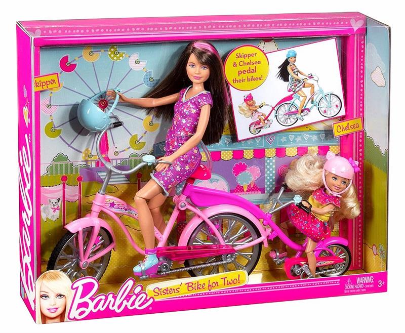 Набор «Barbie Sisters Camping Fun Bike Set incl Barbie/Skipper/Chelsea Dolls+Bikes»
