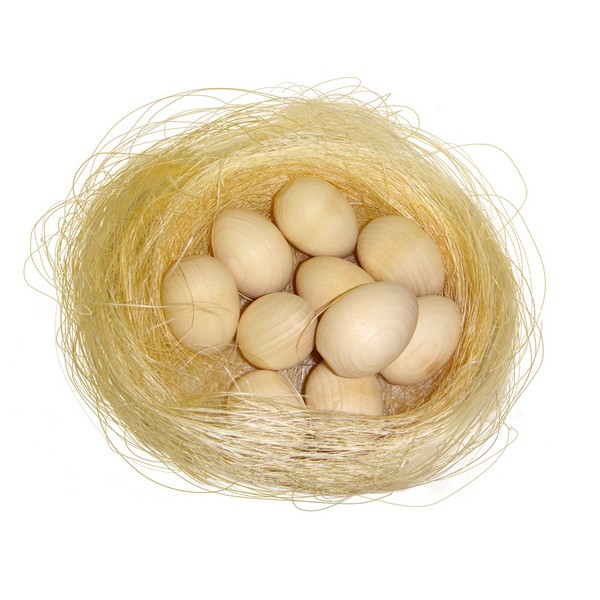 Набор для творчества «Гнездо с яйцами под роспись» (10 шт.)