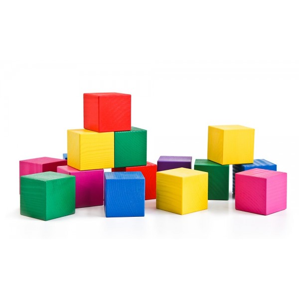 Кубики 40х40 цветные, 20 шт.