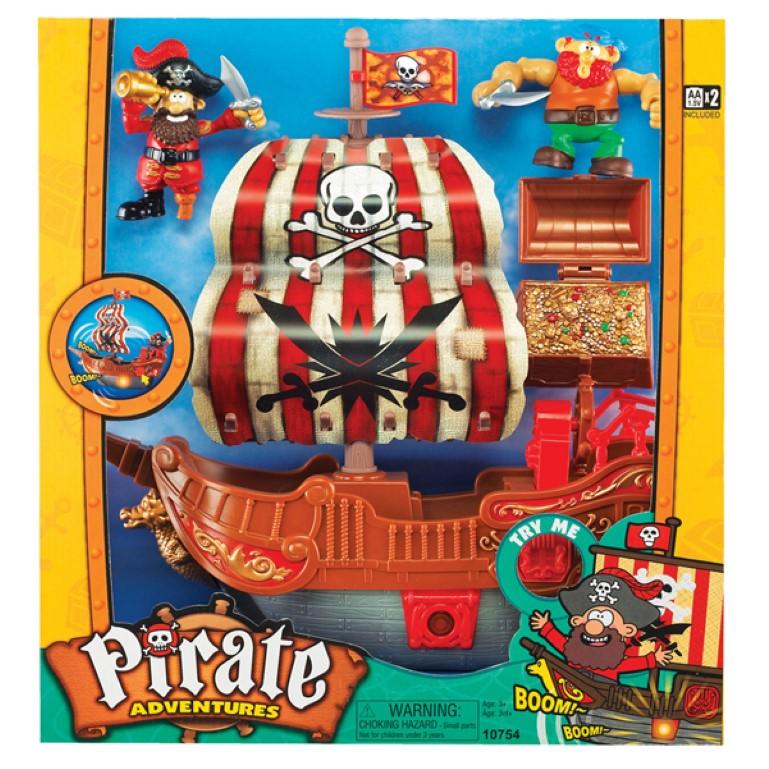 Игровой набор «Приключение пиратов. Битва за остров», красный корабль