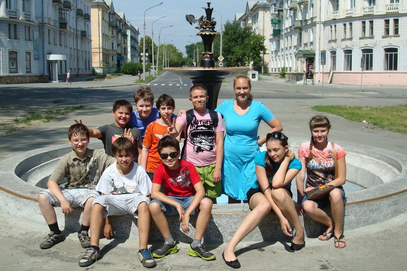 Евгения Жинкина с учениками
