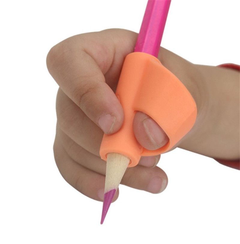 Анатомическая эргономичная силиконовая насадка-держатель для карандаша и ручки
