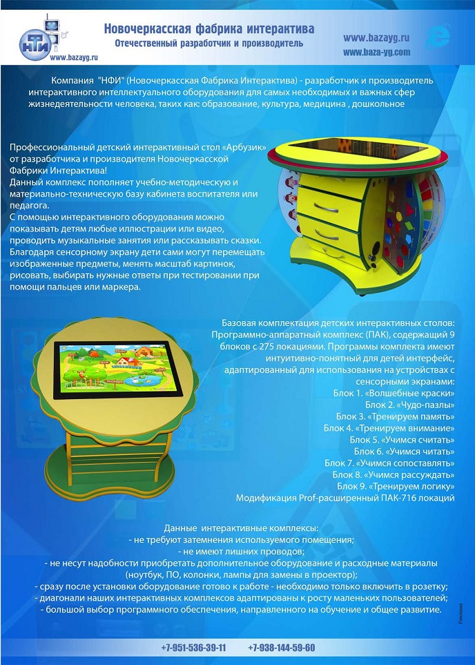 Детские образовательные интерактивные комплексы Детские образовательные интерактивные комплексы