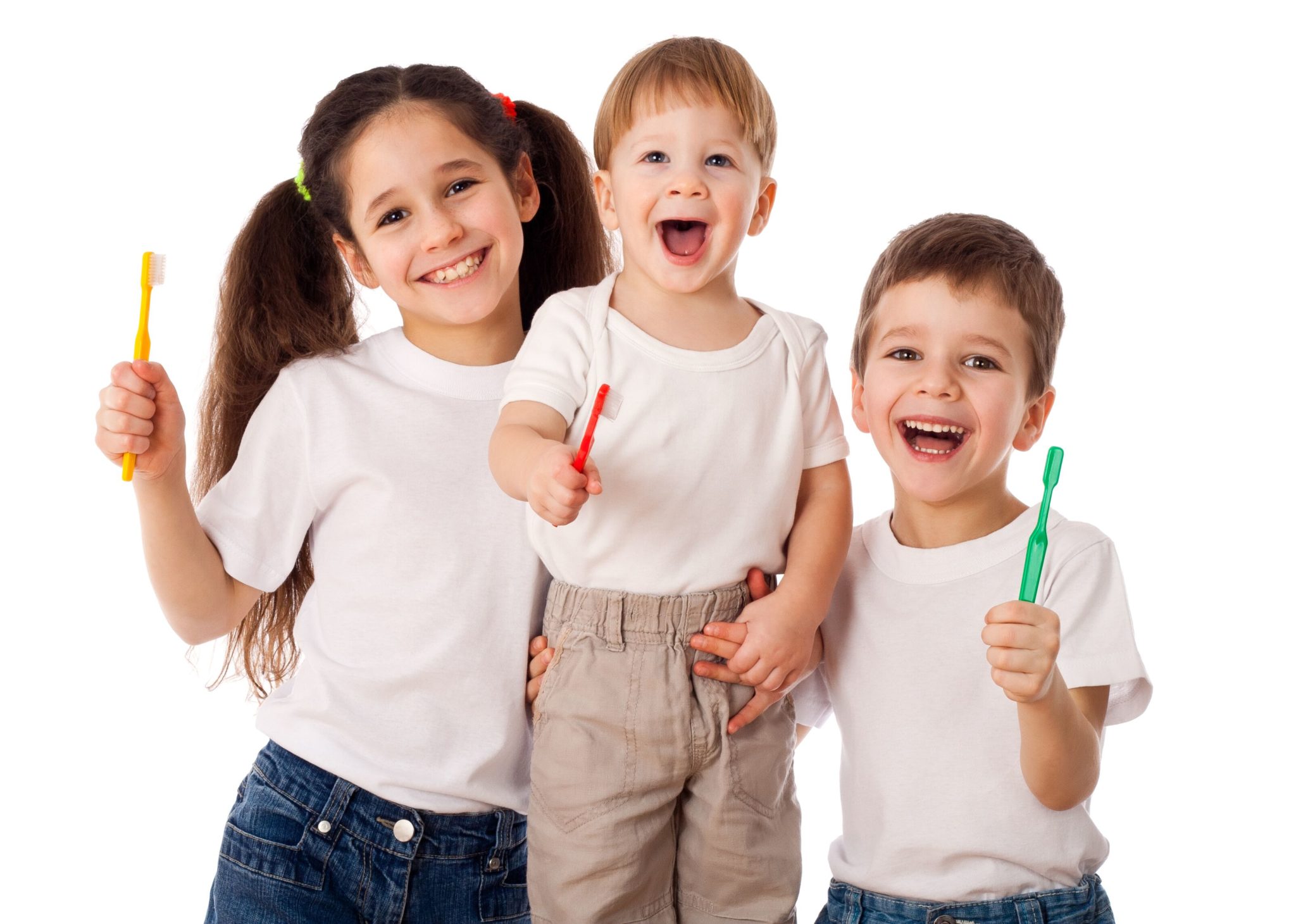 Дети с зубными счетками
