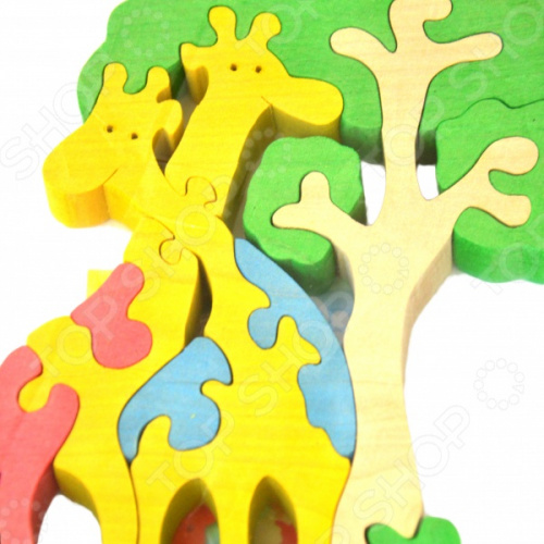 Деревянный пазл «Жирафы и дерево»