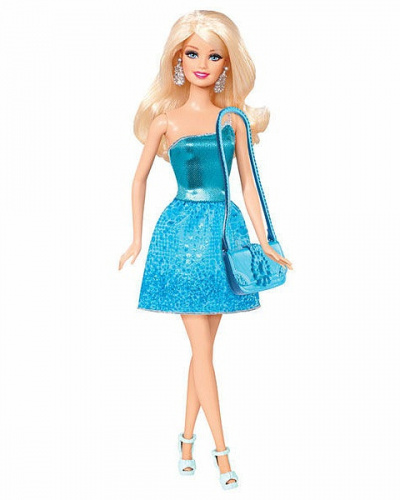 Кукла Барби в голубом платье