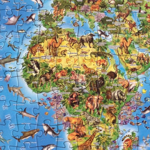 Карта-пазл «Мир – животные и растения»