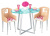 Набор мебели Barbie «Стол и стулья»