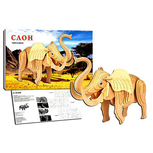 Сборная деревянная модель «Слон малый»