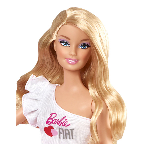 Кукла Barbie с розовым Фиатом