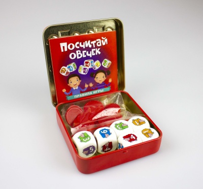 Игра настольная «Посчитай овечек» в жестяной коробочке Игра настольная «Посчитай овечек» в жестяной коробочке