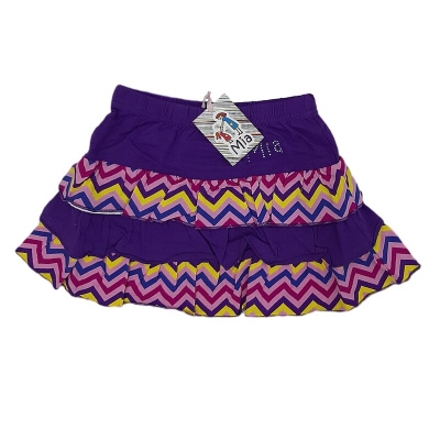 Комплект Mia: лонгслив фиолетовый с сердцем и юбка с оборками