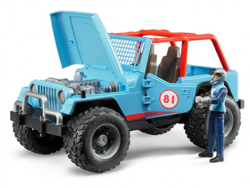 Внедорожник Jeep Cross country Racer (цвет голубой) с фигуркой водителя
