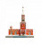Сборная модель из картона «Спасская Башня Московского Кремля. С Новым годом»