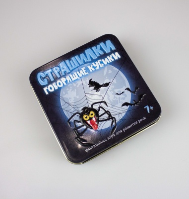Игра настольная «Говорящие кубики Страшилки» в жестяной коробке, Десятое королевство Игра настольная «Говорящие кубики Страшилки» в жестяной коробке, Десятое королевство