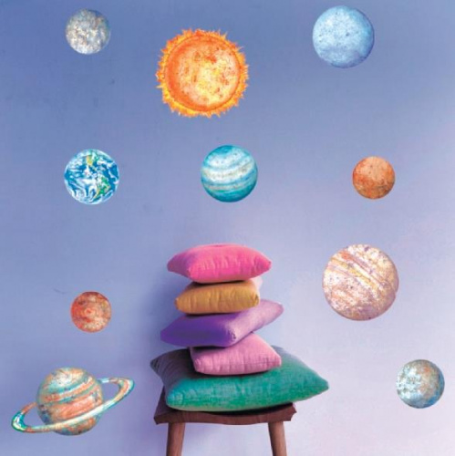 Набор декоративных наклеек для мебели «Планеты»