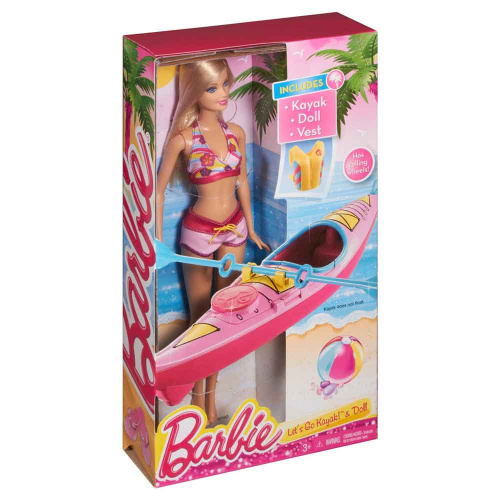 Кукла Барби на байдарке