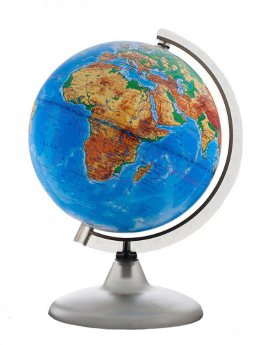 Глобус Земли детский (школьный) физический, диаметр 20 см