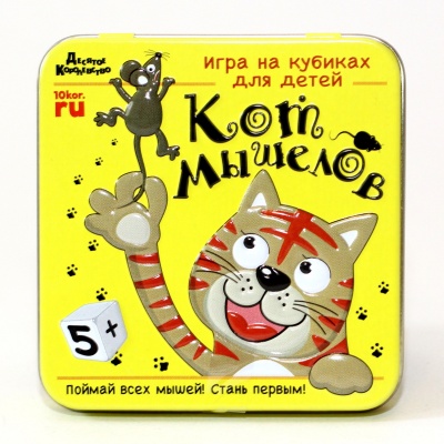 Игра настольная «Кот мышелов» в жестяной коробке, Десятое королевство Игра настольная «Кот мышелов» в жестяной коробке, Десятое королевство