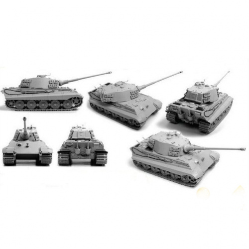Сборная модель «Немецкий тяжёлый танк Королевский Тигр» с башней Хеншель