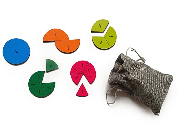 Дидактический набор "Дроби в мешочке", ТМ "Сибирские игрушки" Дидактический набор "Дроби в мешочке", ТМ "Сибирские игрушки"