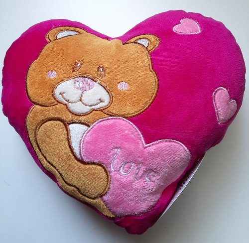 Подушка «Сердце с мишкой», 25 см