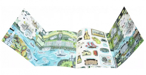 Книжка-панорамка с наклейками «Санкт-Петербург»