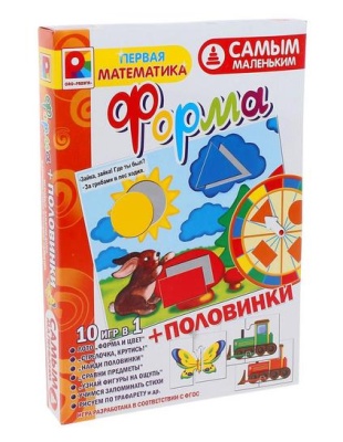 Настольная игра самым маленьким «Форма + половинки», Радуга Настольная игра самым маленьким «Форма + половинки», Радуга