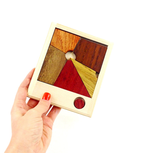 Деревянная головоломка «Красный круг»