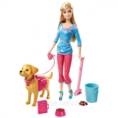 Набор «Barbie выгуливает собаку»