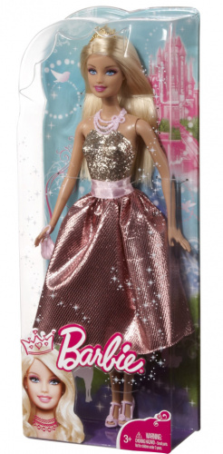 Кукла Барби Modern Princess Party Doll Blonde/Pink and Gold Dress