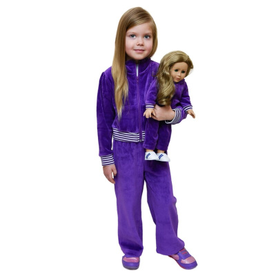 Спортивный костюм Mia фиолетовый велюр (куртка и штаны)