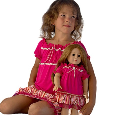 Комплект одежды Mia: туника с рукавами фонарик и юбочка баллон